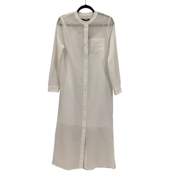 Jenni Kayne Capri Caftan Dress In Ivory Size XS Button Up - Picture 4 of 16